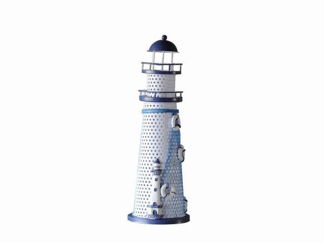 LED Lighted Decorative Metal Lighthouse with Medium Lighthouse 12