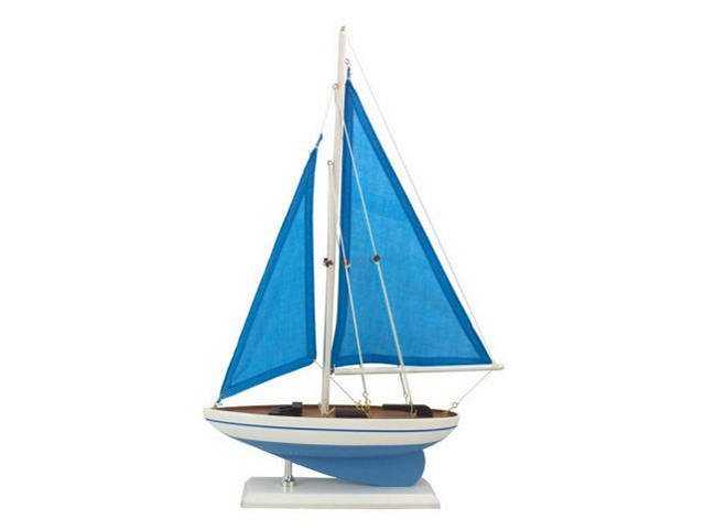 Wooden Blue Cove Model Sailboat 17
