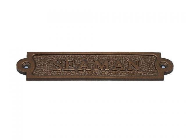 Antique Brass Seaman Sign 6
