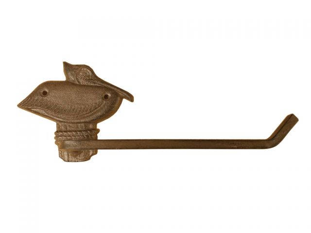 Cast Iron Pelican on Post Toilet Paper Holder 11