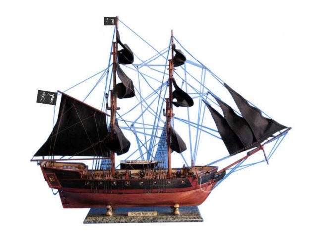 Wooden Black Barts Royal Fortune Limited Model Pirate Ship 36