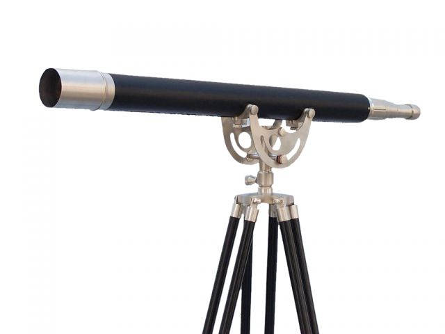 Floor Standing Brushed Nickel With Leather Anchormaster Telescope 65