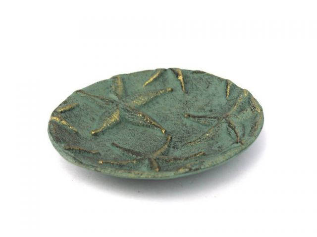 Antique Bronze Cast Iron Starfish Decorative Plate 6.5