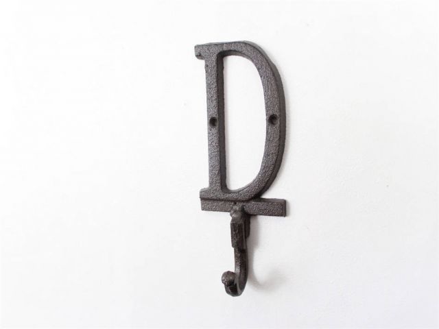 Decorative Cast Iron Cast Iron Letter Y Alphabet Wall Hook 6" Door Decor 