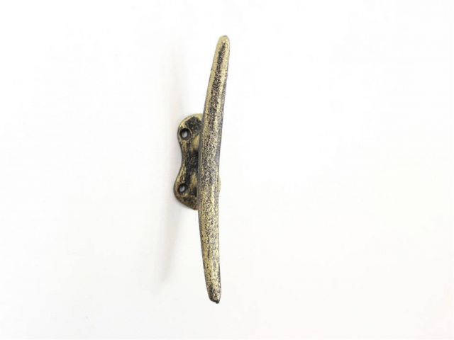 Rustic Gold Cast Iron Cleat Wall Hook 6