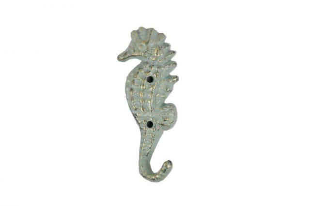 Antique Bronze Cast Iron Seahorse Hook 5