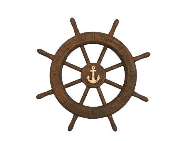 Flying Dutchman Ghost Pirate Decorative Ship Wheel With Anchor 18