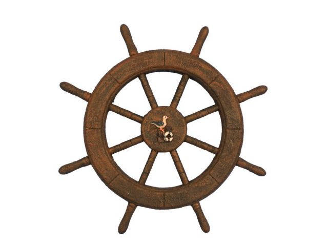 Flying Dutchman Ghost Pirate Decorative Ship Wheel With Seagull 18