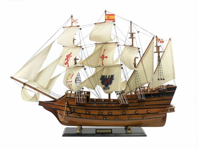 Wooden Spanish Galleon Tall Model Ship Limited 34