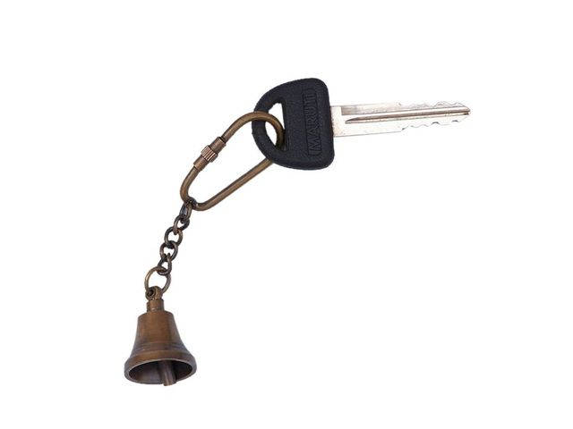 Antique Brass Bell Key Chain 4