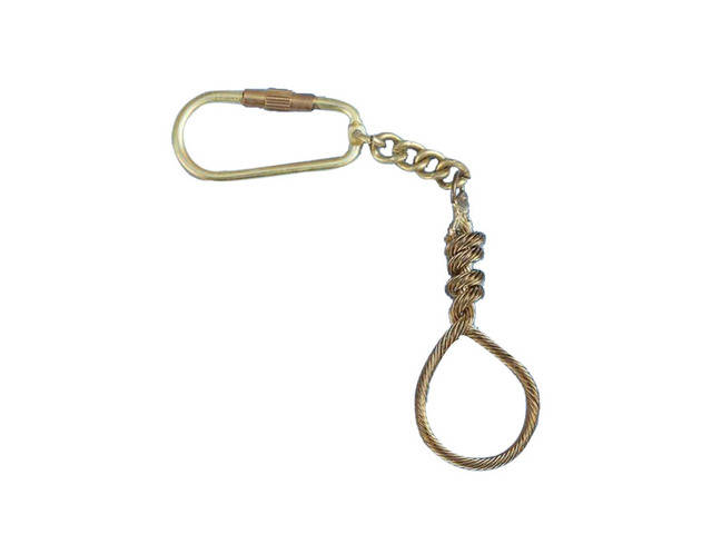 Solid Brass Tarbuck Knot Key Chain 5