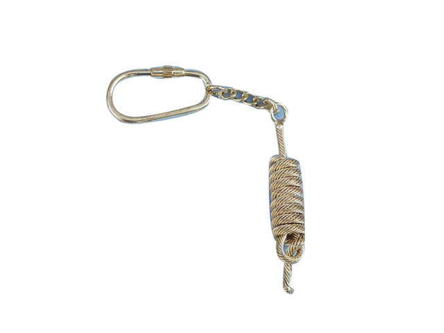 Solid Brass Close Band Rope Key Chain 5