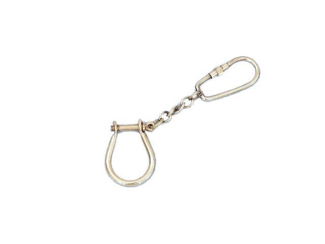 Solid Brass Shackle Key Chain 4