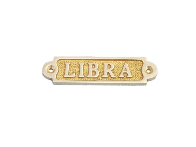 Solid Brass Libra Sign 4