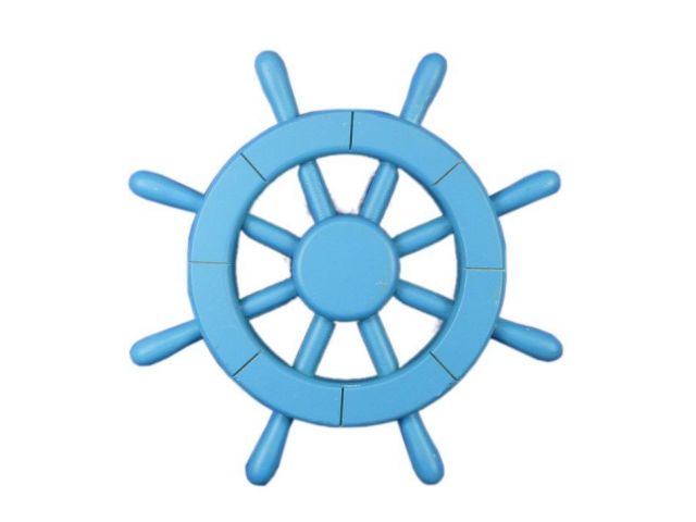 Light Blue Decorative Ship Wheel 12