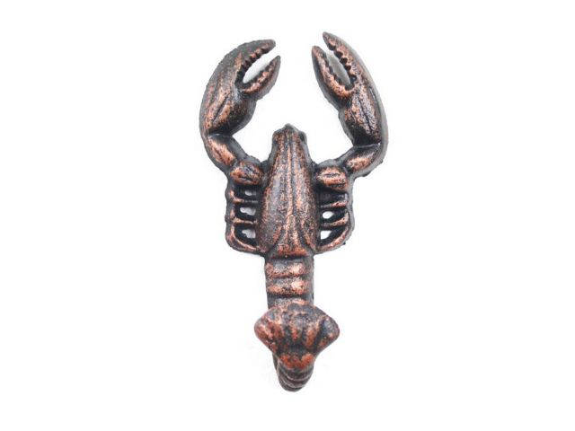 Rustic Copper Cast Iron Decorative Wall Mounted Lobster Hook 5