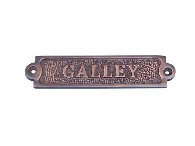 Antique Copper Galley Sign 6