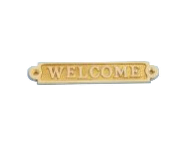 Solid Brass Welcome Sign 5