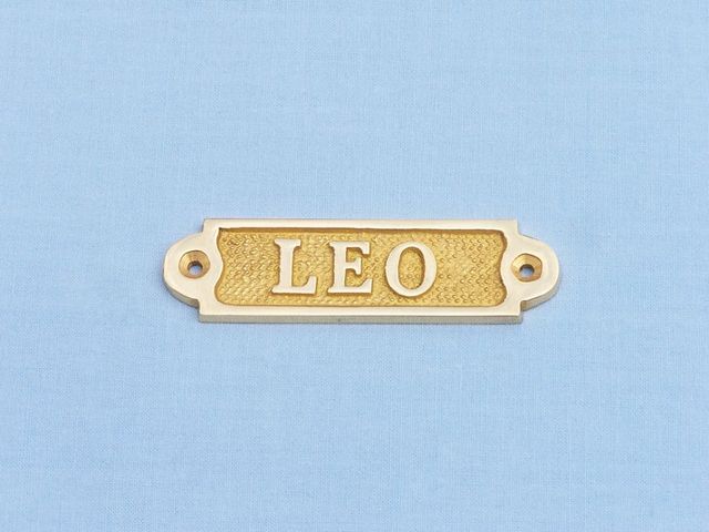 Solid Brass Leo Sign 4