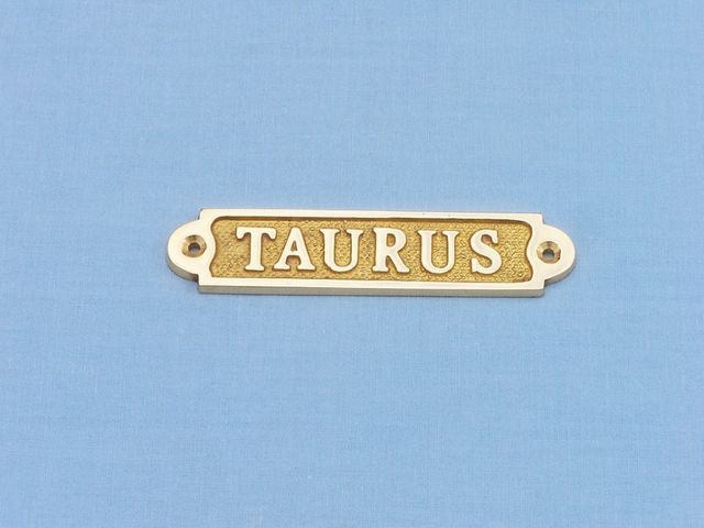 Solid Brass Taurus Sign 4