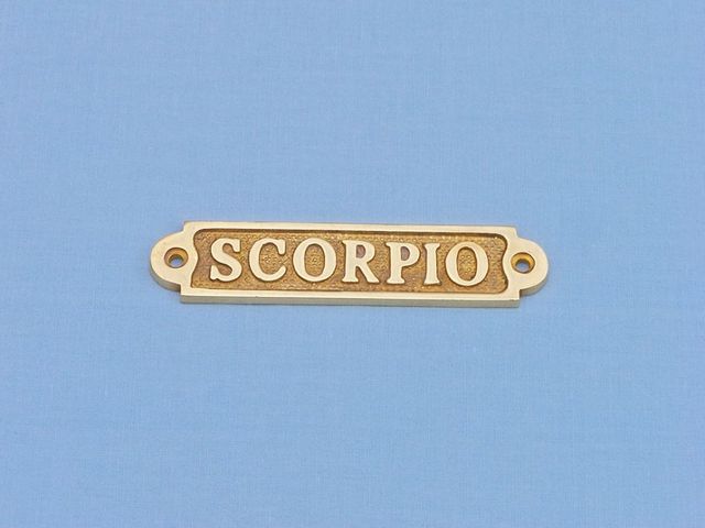 Solid Brass Scorpio Sign 4