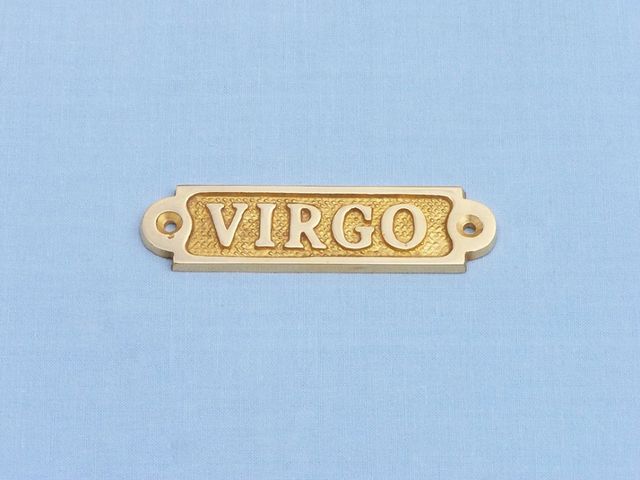 Solid Brass Virgo Sign 4