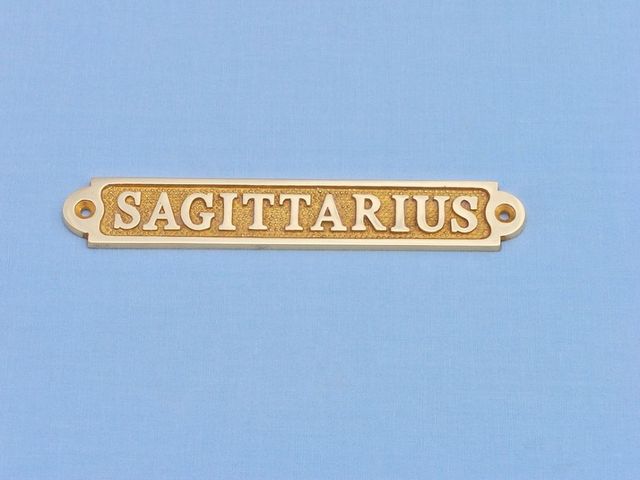 Solid Brass Sagittarius Sign 6
