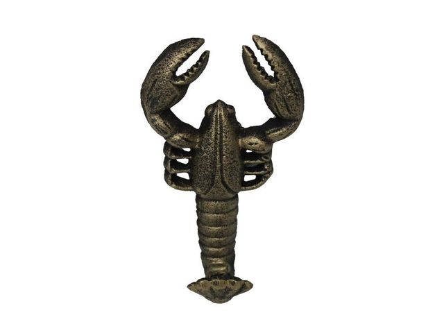 Rustic Gold Cast Iron Wall Mounted Lobster Hook 5