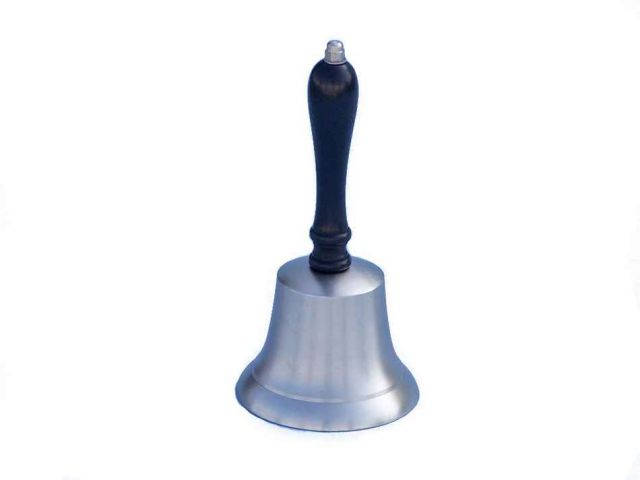 Brushed Nickel Hand Bell 9