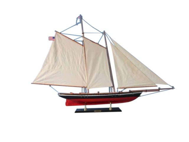 Wooden America Model Sailboat Decoration 50