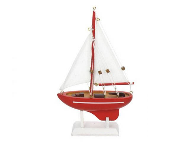 Wooden Compass Rose Model Sailboat 9