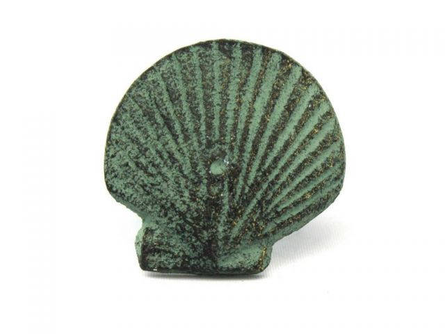 Antique Bronze Cast Iron Seashell Napkin Ring 2 - set of 2
