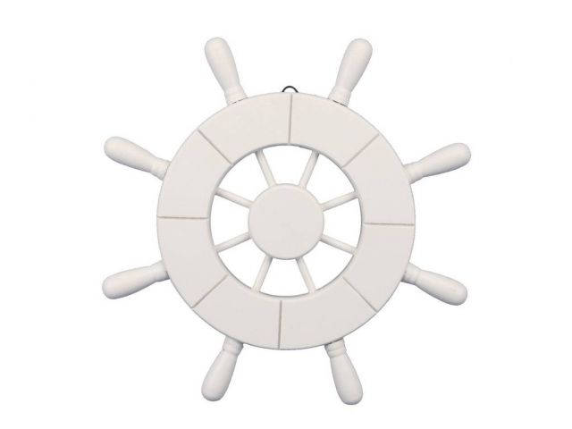 White Decorative Ship Wheel 9