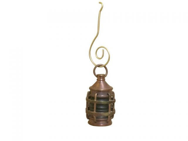 Antique Copper Anchor Green Lantern Christmas Ornament 4