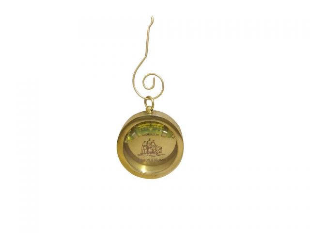 Solid Brass Clinometer Level Christmas Ornament 5