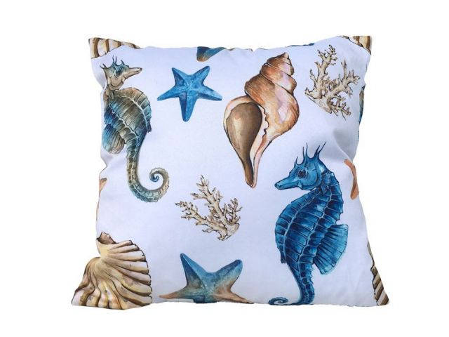 Decorative Coastal Coral Throw Pillow 16