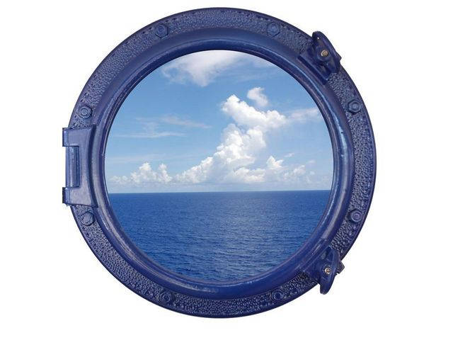 Navy Blue Decorative Ship Porthole Window 20