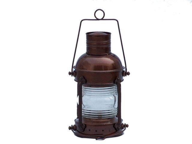 Antique Copper Anchor Oil Lantern 12 