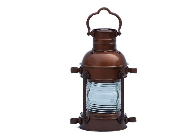 Antique Copper Anchor Oil Lantern 15 
