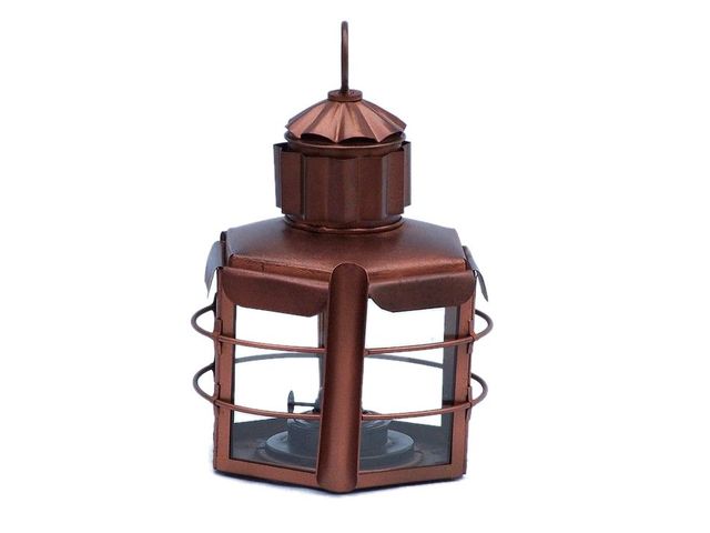 Antique Copper Clipper Oil Lamp 11 