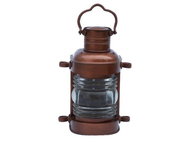 Antique Copper Masthead Oil Lamp 14 