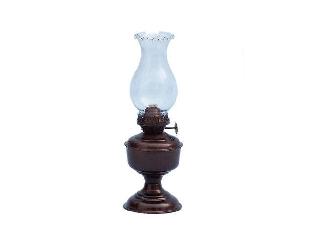 Antique Copper Table Oil Lamp 10 