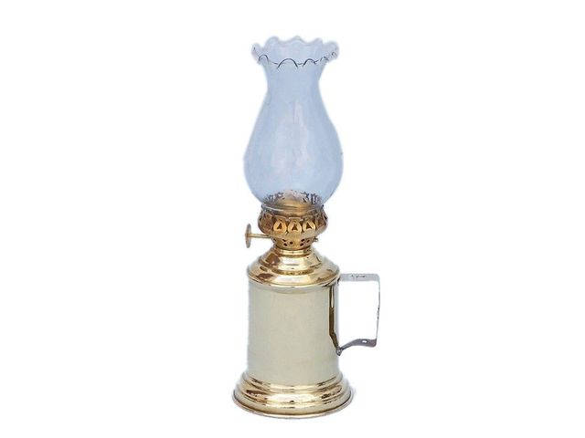 Solid Brass Tavern Oil Lamp 10 