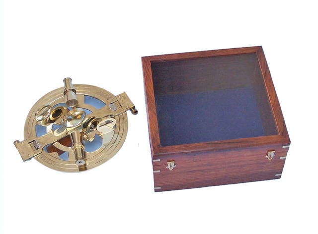 Round Sextant with Rosewood Box 10