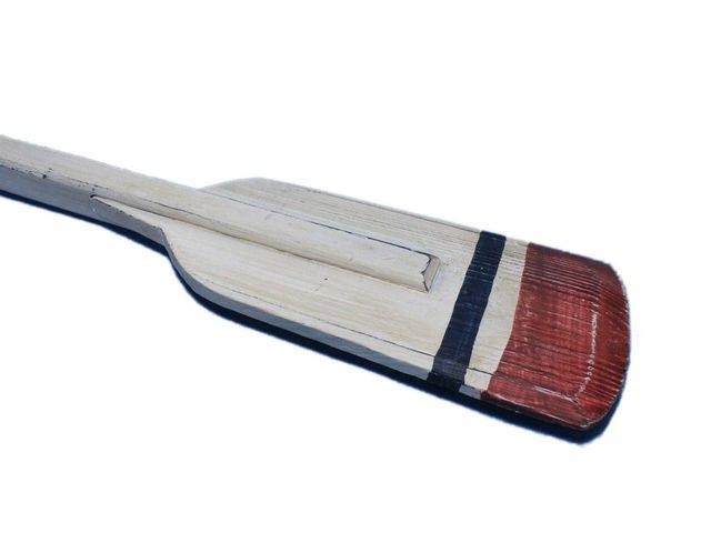 Wood Hampton Nautical  Wooden Rustic Stone Harbor Squared Rowing Oar with Hooks 36 