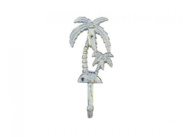 Antique Seaworn Bronze Cast Iron Palm Tree Hook 7