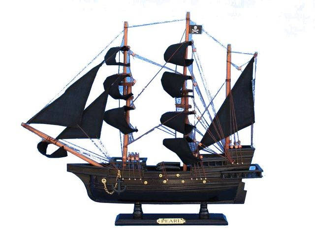 Wooden Edward Englands Pearl Model Pirate Ship 20