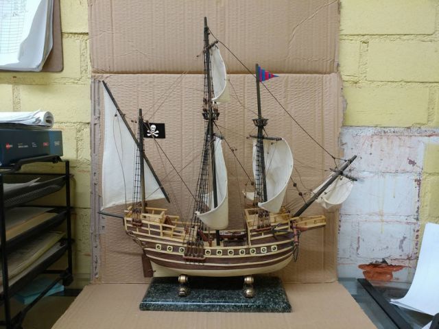 Wooden Caribbean Model Pirate Ship 20