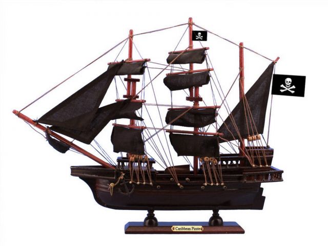 Wooden Caribbean Pirate Black Sails Model Ship 15