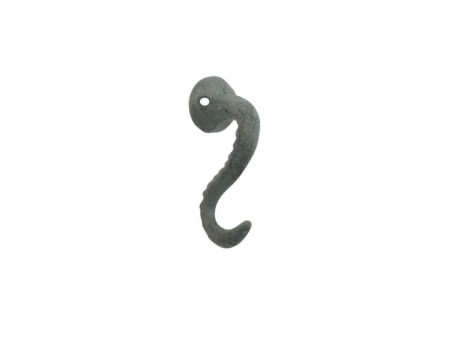 Antique Bronze Cast Iron Octopus Tentacle Decorative Metal Wall Hook 4.5